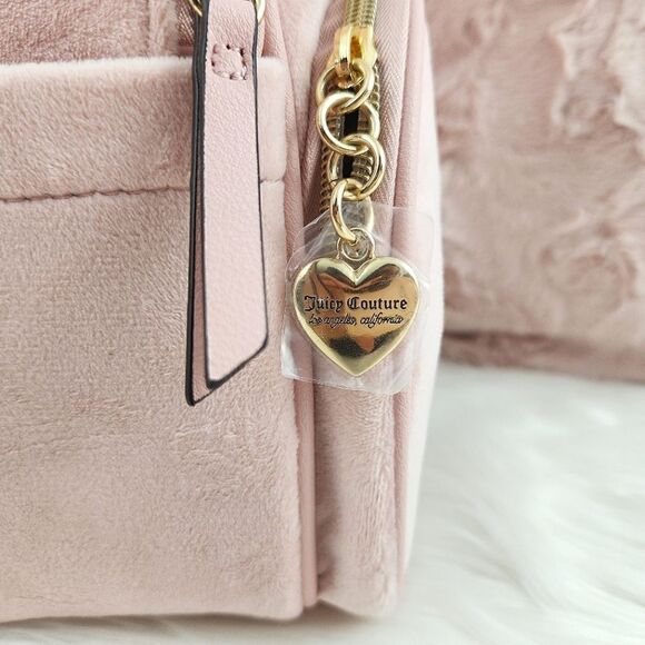 {Juicy Couture} Pink Velour {Heritage Backpack} - Picture 9 of 12